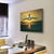 Airplane Taking Off From Runway Canvas Wall Art-4 Pop-Gallery Wrap-50" x 32"-Tiaracle