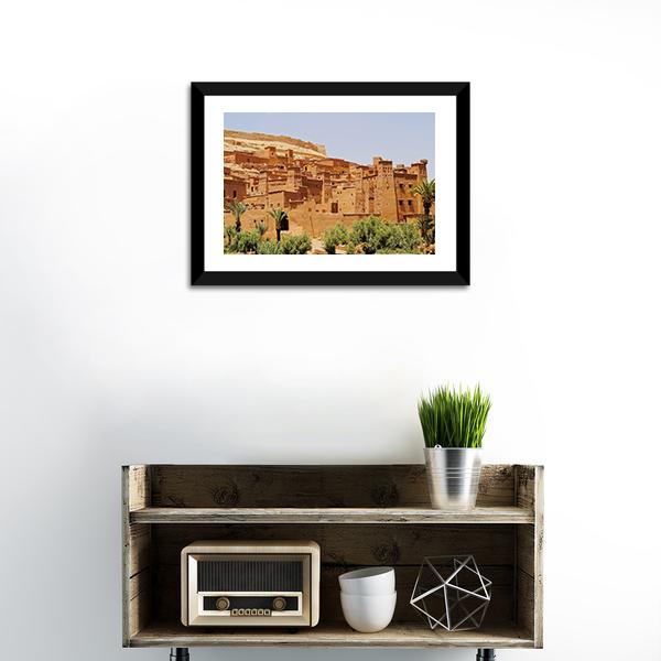 Ait Benhaddou Canvas Wall Art-1 Piece-Framed Print-20&quot; x 16&quot;-Tiaracle
