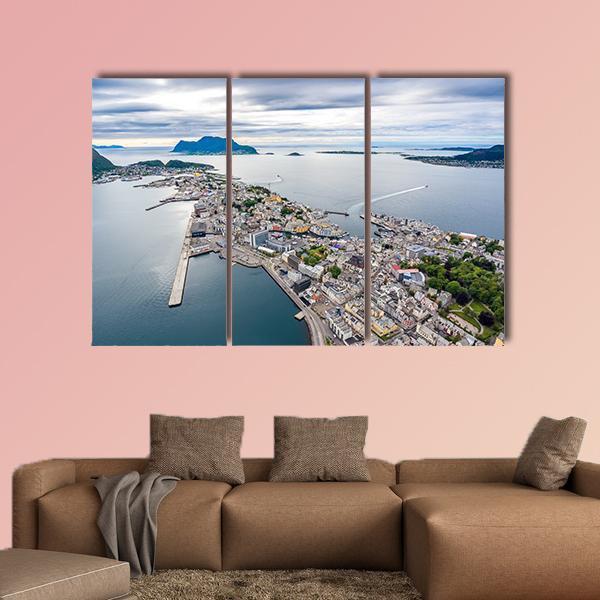 Alesund Norway Canvas Wall Art-3 Horizontal-Gallery Wrap-25" x 16"-Tiaracle
