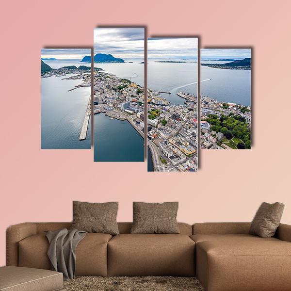 Alesund Norway Canvas Wall Art-4 Pop-Gallery Wrap-50" x 32"-Tiaracle