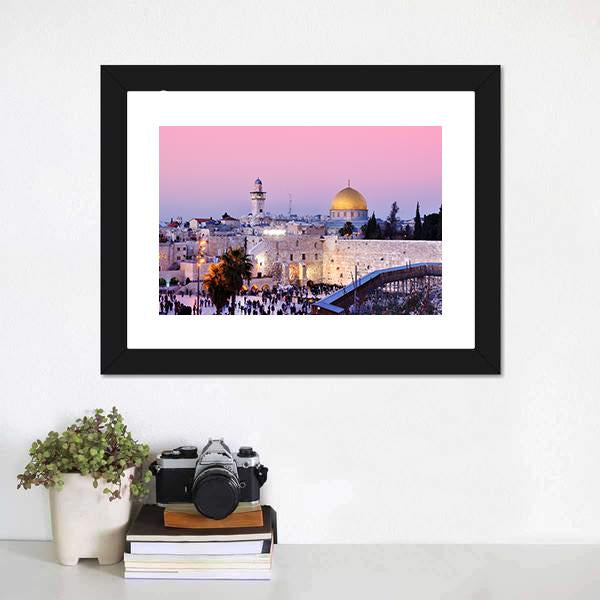 Al Aqsa Mosque Canvas Wall Art-5 Horizontal-Gallery Wrap-22" x 12"-Tiaracle