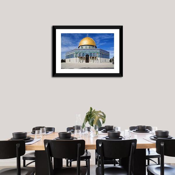 Al Aqsa Mosque In Jerusalem Under Clear Sky Canvas Wall Art-5 Horizontal-Gallery Wrap-22" x 12"-Tiaracle