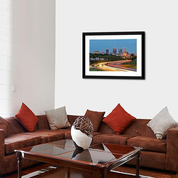 Alabama Downtown Birmingham Canvas Wall Art-3 Horizontal-Gallery Wrap-25" x 16"-Tiaracle