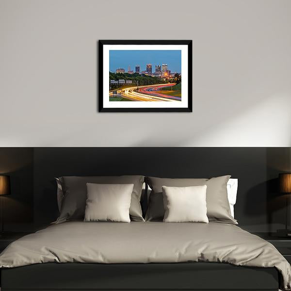 Alabama Downtown Birmingham Canvas Wall Art-3 Horizontal-Gallery Wrap-25" x 16"-Tiaracle