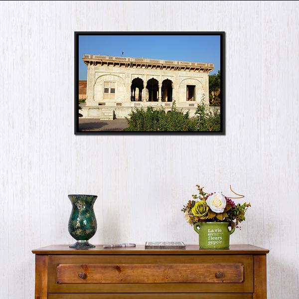 Alamgiri Gate In Lahore Canvas Wall Art-1 Piece-Floating Frame-24" x 16"-Tiaracle