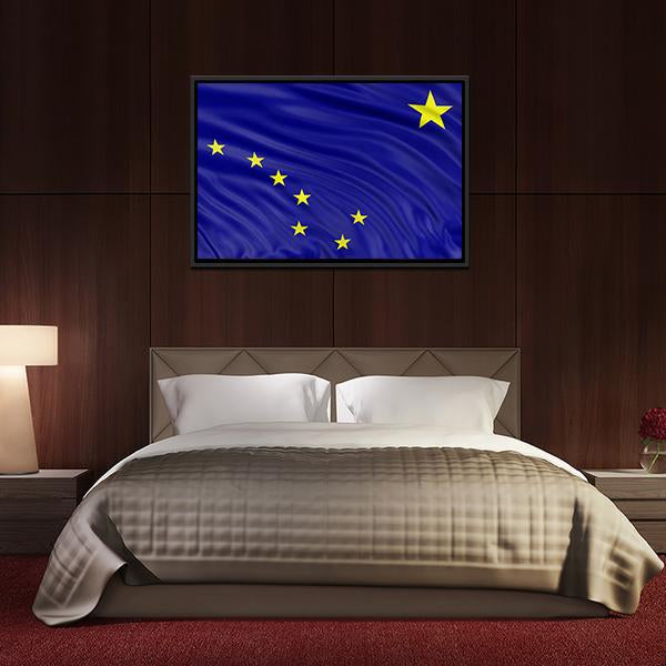 Alaska Flag Canvas Wall Art-5 Horizontal-Gallery Wrap-22" x 12"-Tiaracle