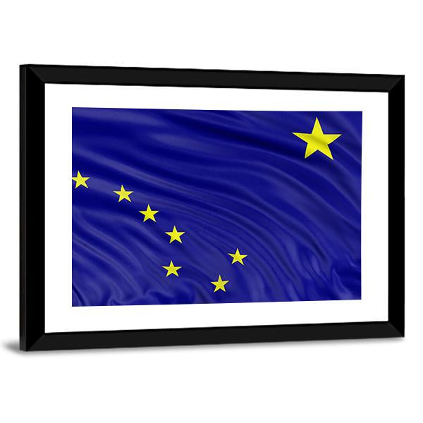 Alaska Flag Canvas Wall Art-5 Horizontal-Gallery Wrap-22" x 12"-Tiaracle
