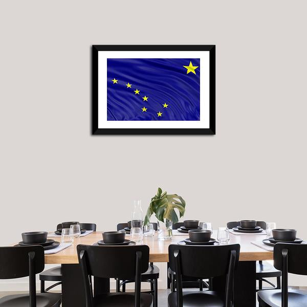 Alaska Flag Canvas Wall Art-5 Horizontal-Gallery Wrap-22" x 12"-Tiaracle