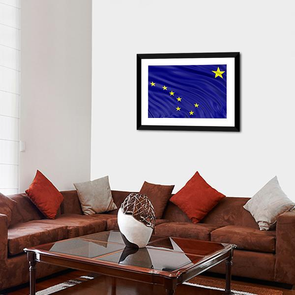 Alaska Flag Canvas Wall Art-5 Horizontal-Gallery Wrap-22" x 12"-Tiaracle