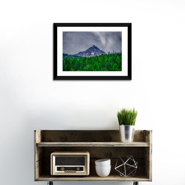 Alaska Rocky Mountains Canvas Wall Art-1 Piece-Framed Print-20" x 16"-Tiaracle