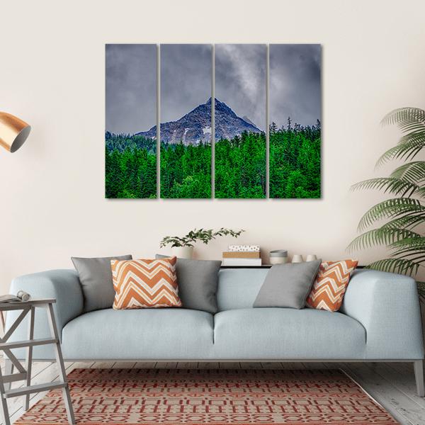 Alaska Rocky Mountains Canvas Wall Art-4 Horizontal-Gallery Wrap-34" x 24"-Tiaracle