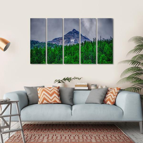 Alaska Rocky Mountains Canvas Wall Art-5 Horizontal-Gallery Wrap-22" x 12"-Tiaracle
