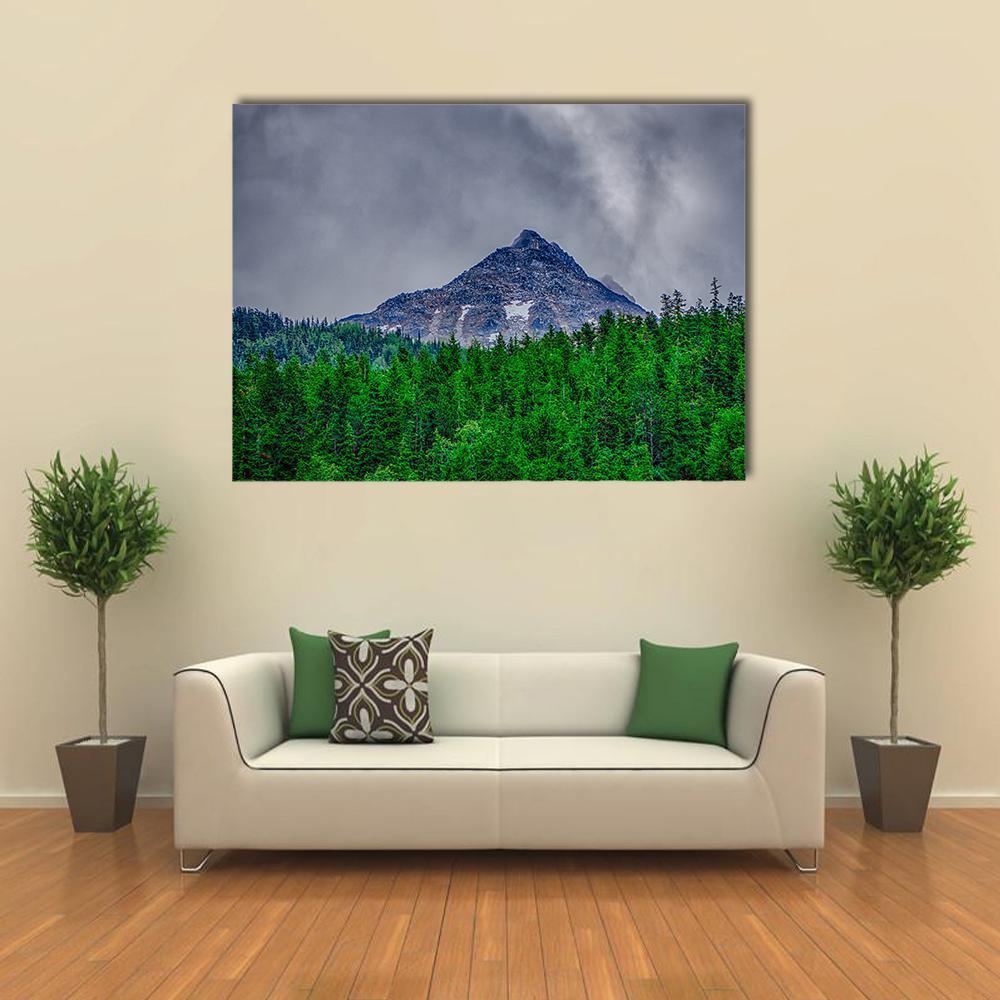 Alaska Rocky Mountains Canvas Wall Art-1 Piece-Gallery Wrap-48" x 32"-Tiaracle