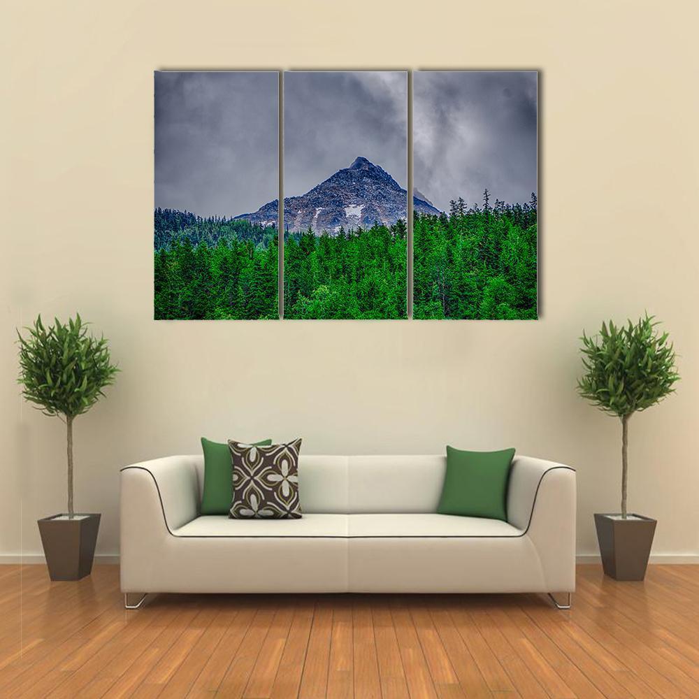 Alaska Rocky Mountains Canvas Wall Art-3 Horizontal-Gallery Wrap-37" x 24"-Tiaracle