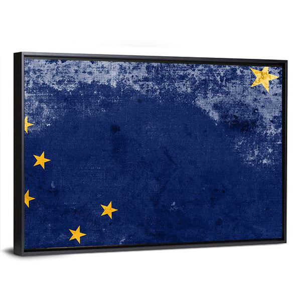 Alaska State Flag Canvas Wall Art-3 Horizontal-Gallery Wrap-25" x 16"-Tiaracle