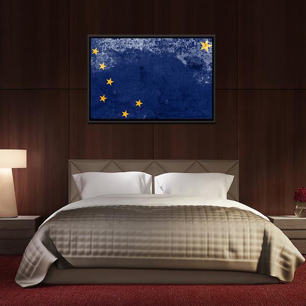 Alaska State Flag Canvas Wall Art-3 Horizontal-Gallery Wrap-25" x 16"-Tiaracle