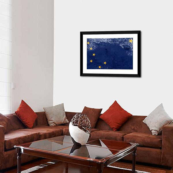 Alaska State Flag Canvas Wall Art-3 Horizontal-Gallery Wrap-25" x 16"-Tiaracle