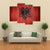 Flag Of Albania Canvas Wall Art-4 Pop-Gallery Wrap-50" x 32"-Tiaracle