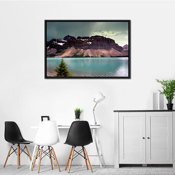 Alberta Glacier Lake Canvas Wall Art-5 Horizontal-Gallery Wrap-22" x 12"-Tiaracle
