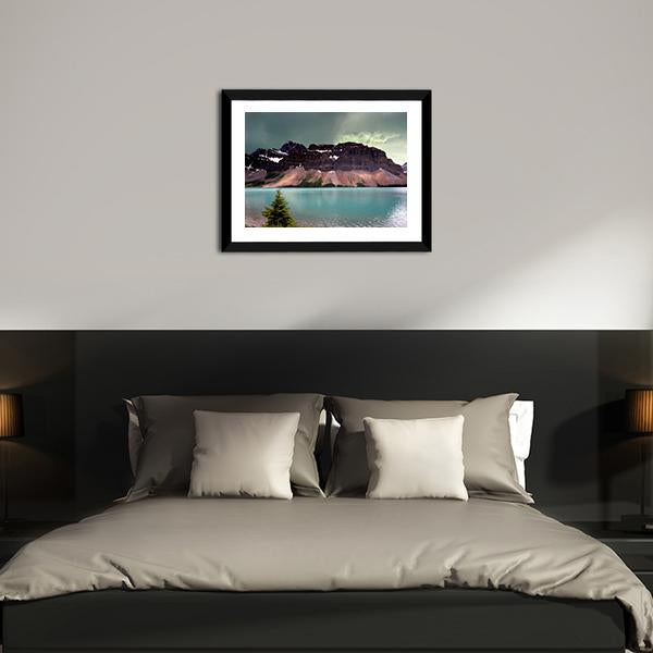 Alberta Glacier Lake Canvas Wall Art-5 Horizontal-Gallery Wrap-22" x 12"-Tiaracle