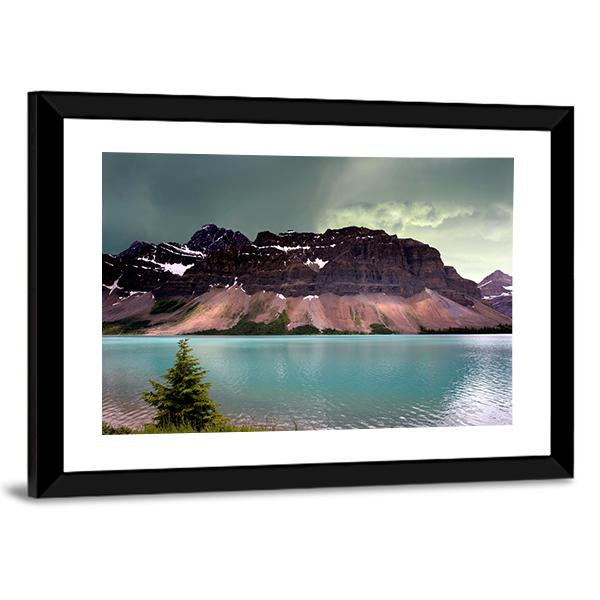 Alberta Glacier Lake Canvas Wall Art-3 Horizontal-Gallery Wrap-25" x 16"-Tiaracle