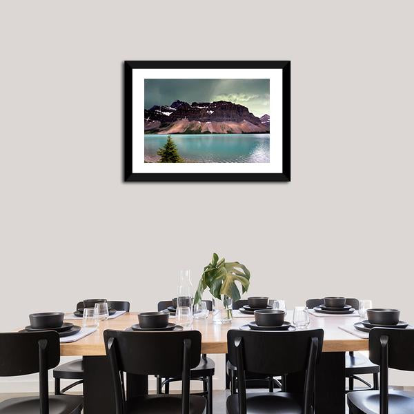 Alberta Glacier Lake Canvas Wall Art-3 Horizontal-Gallery Wrap-25" x 16"-Tiaracle