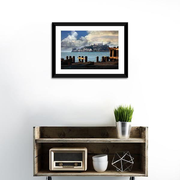 Alcatraz Federal Penitentiary Canvas Wall Art-3 Horizontal-Gallery Wrap-25" x 16"-Tiaracle