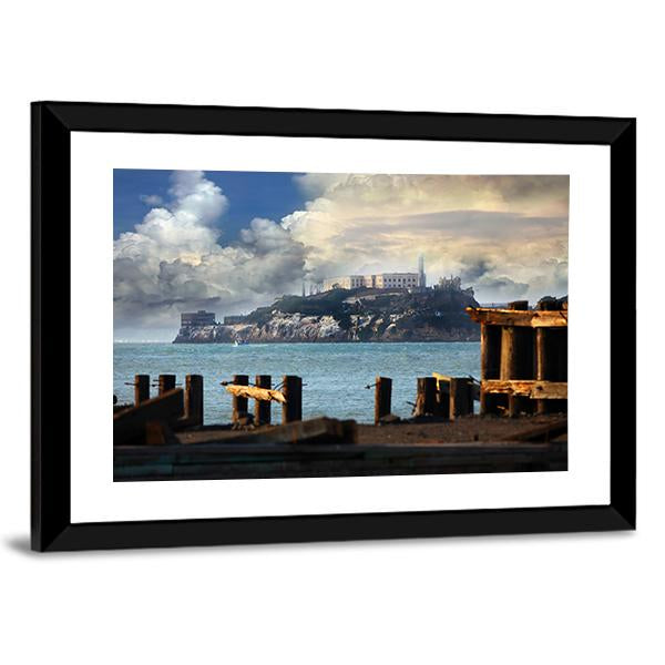 Alcatraz Federal Penitentiary Canvas Wall Art-3 Horizontal-Gallery Wrap-25" x 16"-Tiaracle