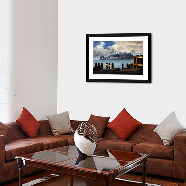 Alcatraz Federal Penitentiary Canvas Wall Art-3 Horizontal-Gallery Wrap-25" x 16"-Tiaracle