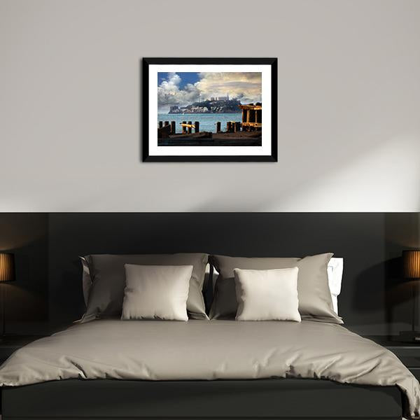 Alcatraz Federal Penitentiary Canvas Wall Art-3 Horizontal-Gallery Wrap-25" x 16"-Tiaracle