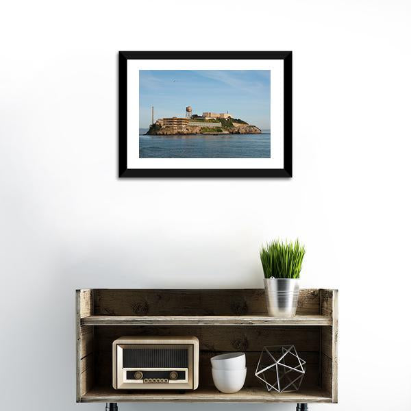 Alcatraz Island In San Francisco Canvas Wall Art-1 Piece-Framed Print-20&quot; x 16&quot;-Tiaracle