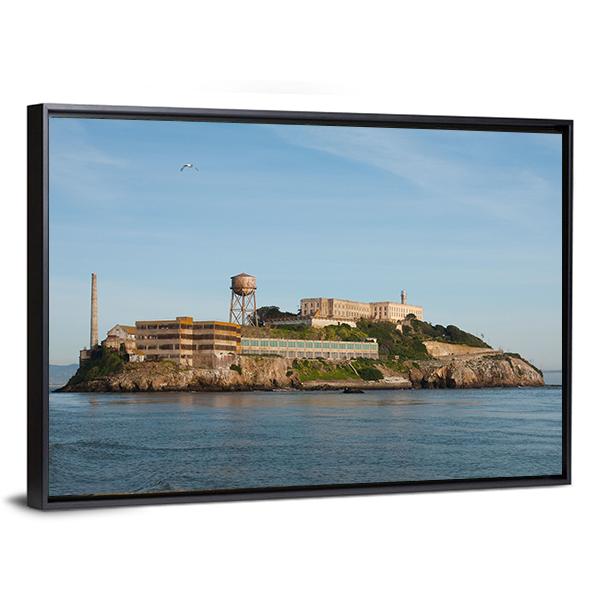 Alcatraz Island In San Francisco Canvas Wall Art-3 Horizontal-Gallery Wrap-25&quot; x 16&quot;-Tiaracle