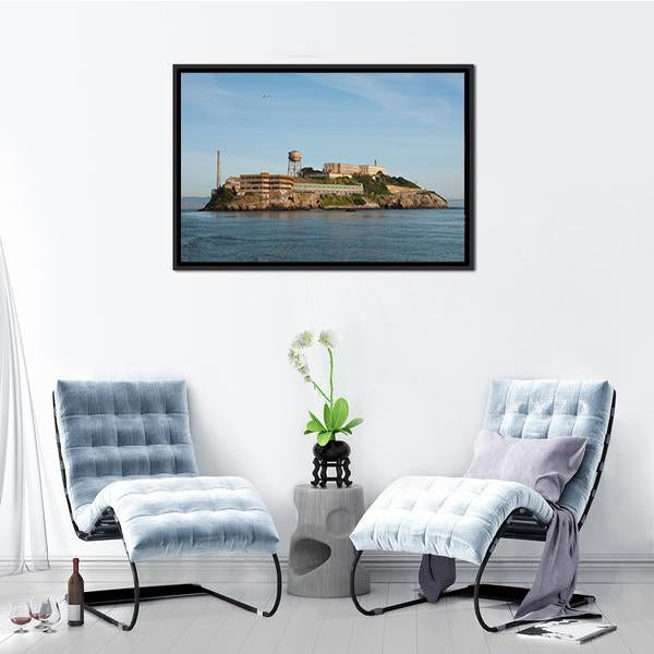 Alcatraz Island In San Francisco Canvas Wall Art-3 Horizontal-Gallery Wrap-25&quot; x 16&quot;-Tiaracle