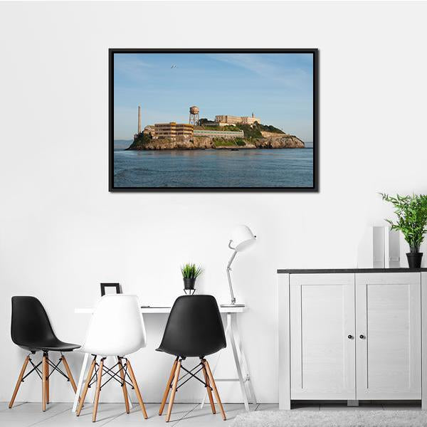 Alcatraz Island In San Francisco Canvas Wall Art-3 Horizontal-Gallery Wrap-25&quot; x 16&quot;-Tiaracle