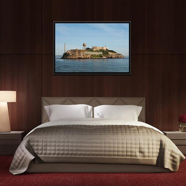Alcatraz Island In San Francisco Canvas Wall Art-3 Horizontal-Gallery Wrap-25&quot; x 16&quot;-Tiaracle