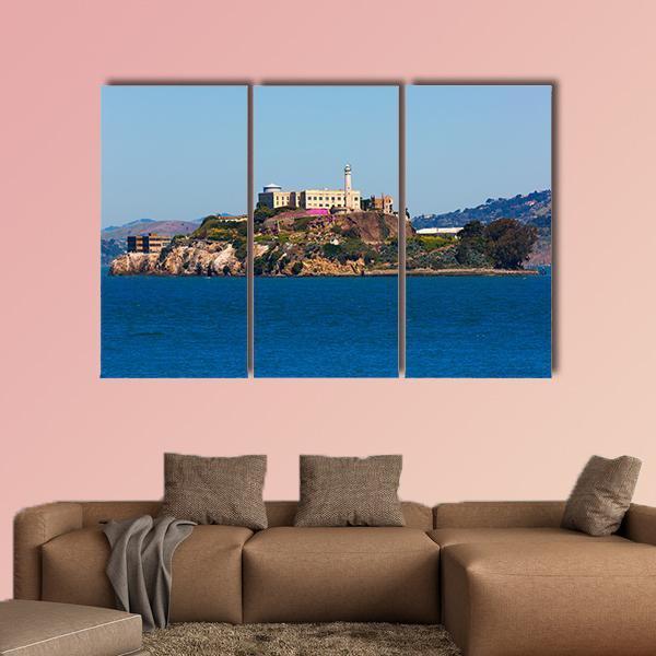 Alcatraz Island Penitentiary In San Francisco Canvas Wall Art-3 Horizontal-Gallery Wrap-37" x 24"-Tiaracle