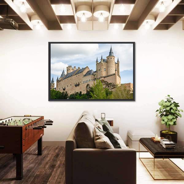 Alcazar Of Segovia Spain Canvas Wall Art-5 Horizontal-Gallery Wrap-22" x 12"-Tiaracle