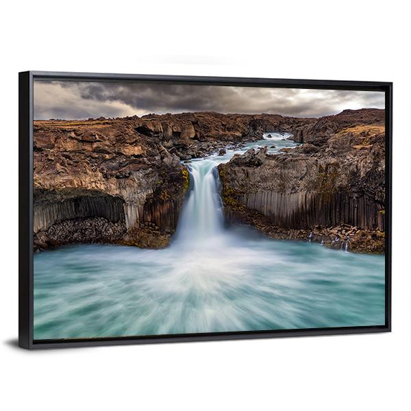 Aldeyjarfoss Fall Canvas Wall Art-3 Horizontal-Gallery Wrap-25" x 16"-Tiaracle