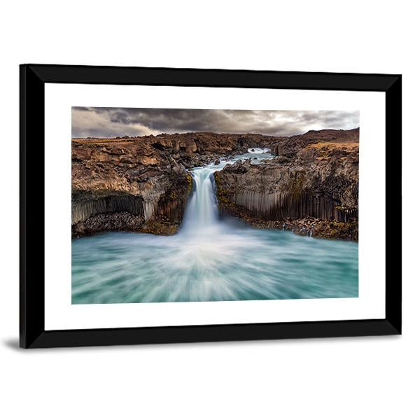 Aldeyjarfoss Fall Canvas Wall Art-5 Horizontal-Gallery Wrap-22" x 12"-Tiaracle