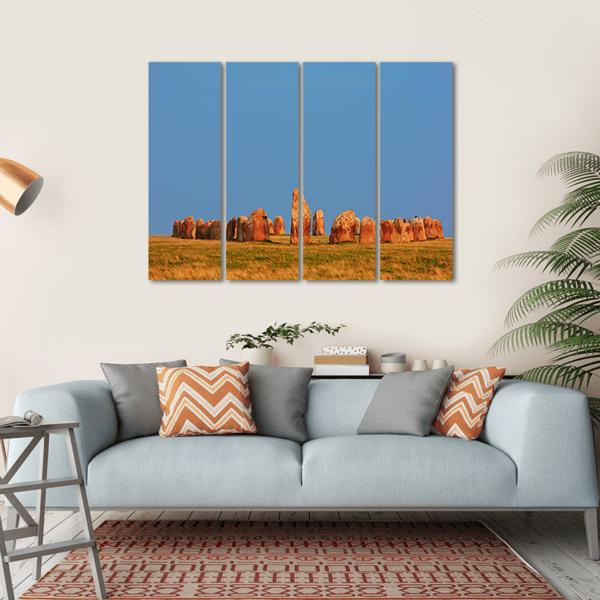 Ale Stones In Sweden Canvas Wall Art-4 Horizontal-Gallery Wrap-34" x 24"-Tiaracle