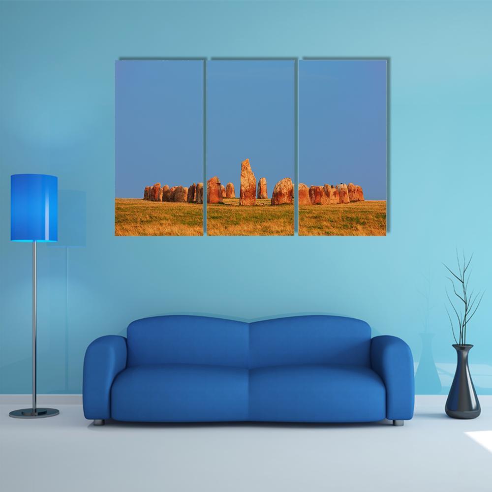 Ale Stones In Sweden Canvas Wall Art-3 Horizontal-Gallery Wrap-37" x 24"-Tiaracle