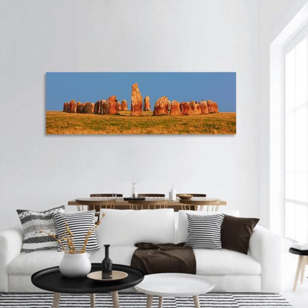 Ale Stones In Sweden Panoramic Canvas Wall Art-1 Piece-36" x 12"-Tiaracle