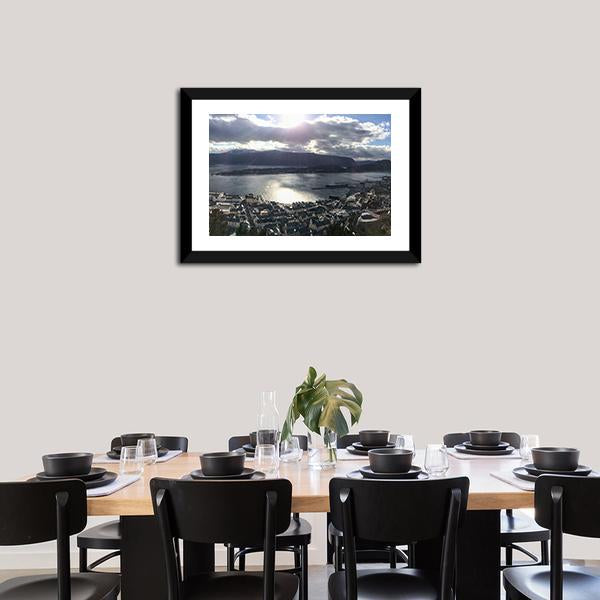 Alesund City Landscape Panoramic Canvas Wall Art-1 Piece-36" x 12"-Tiaracle