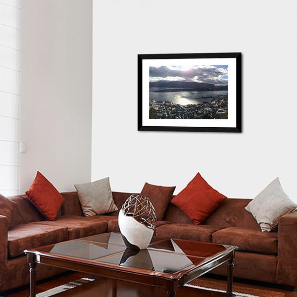 Alesund City Landscape Panoramic Canvas Wall Art-1 Piece-36" x 12"-Tiaracle