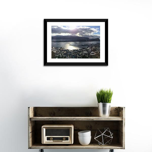 Alesund City Landscape Panoramic Canvas Wall Art-1 Piece-36" x 12"-Tiaracle