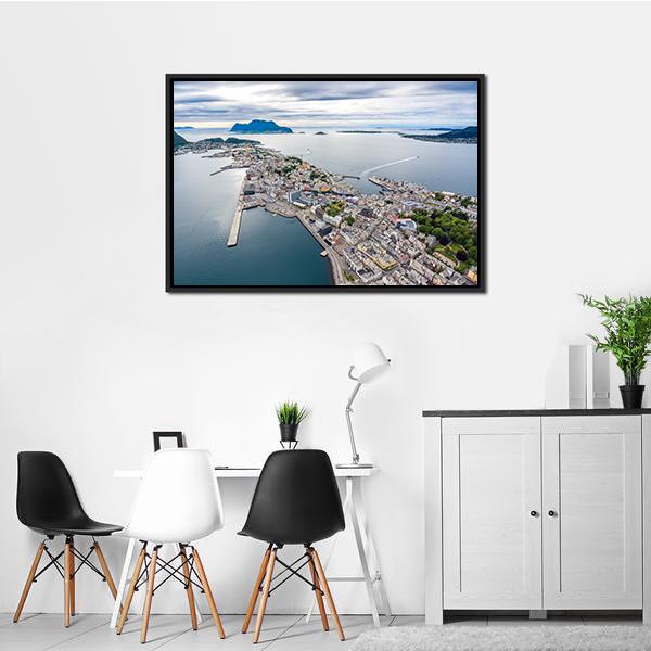 Alesund Norway Canvas Wall Art-3 Horizontal-Gallery Wrap-25" x 16"-Tiaracle