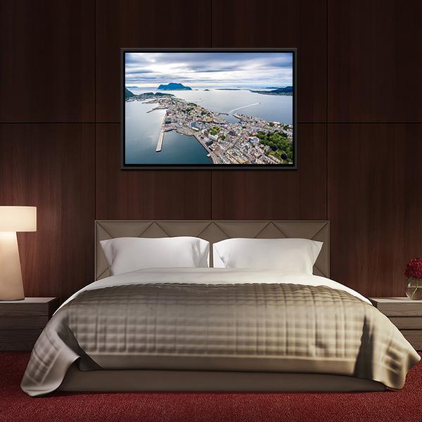 Alesund Norway Canvas Wall Art-3 Horizontal-Gallery Wrap-25" x 16"-Tiaracle
