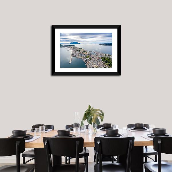 Alesund Norway Canvas Wall Art-3 Horizontal-Gallery Wrap-25" x 16"-Tiaracle