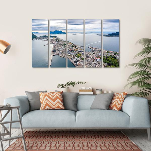 Alesund Norway Canvas Wall Art-5 Horizontal-Gallery Wrap-22" x 12"-Tiaracle