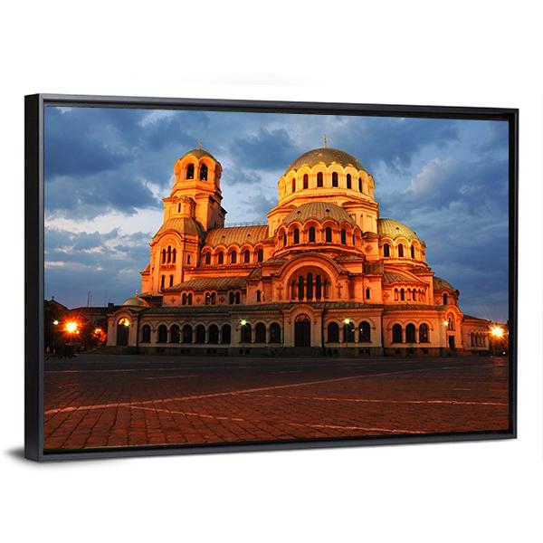 Alexander Nevsky Cathedral Canvas Wall Art-3 Horizontal-Gallery Wrap-25" x 16"-Tiaracle